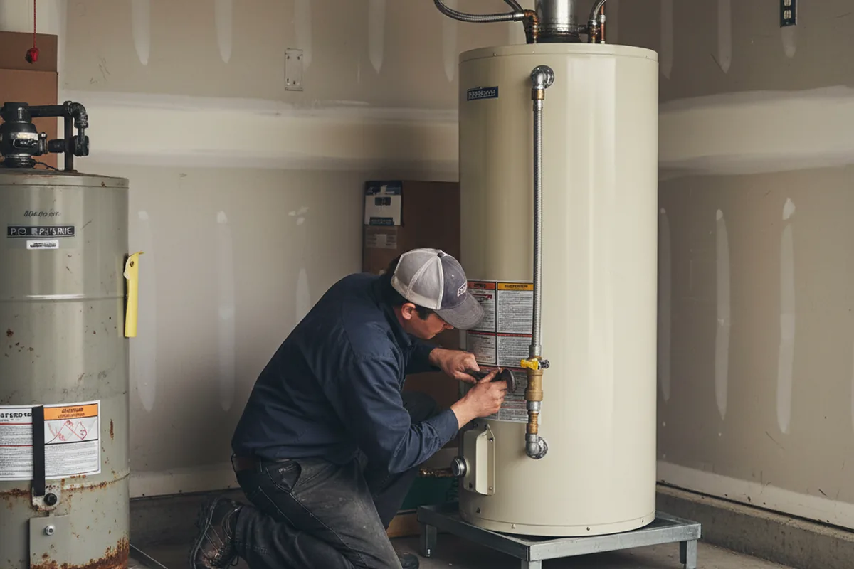Water heater and shutoff valve replacement in Leonardtown